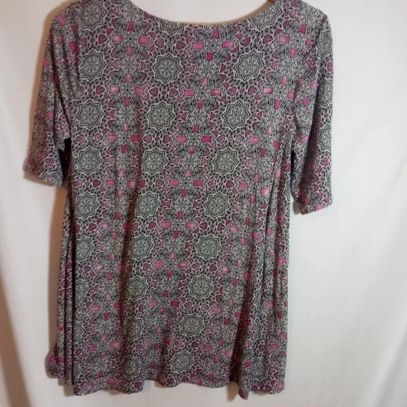 Dana Buchman Pink Kaleidoscope Top Size S - Picture 5 of 5